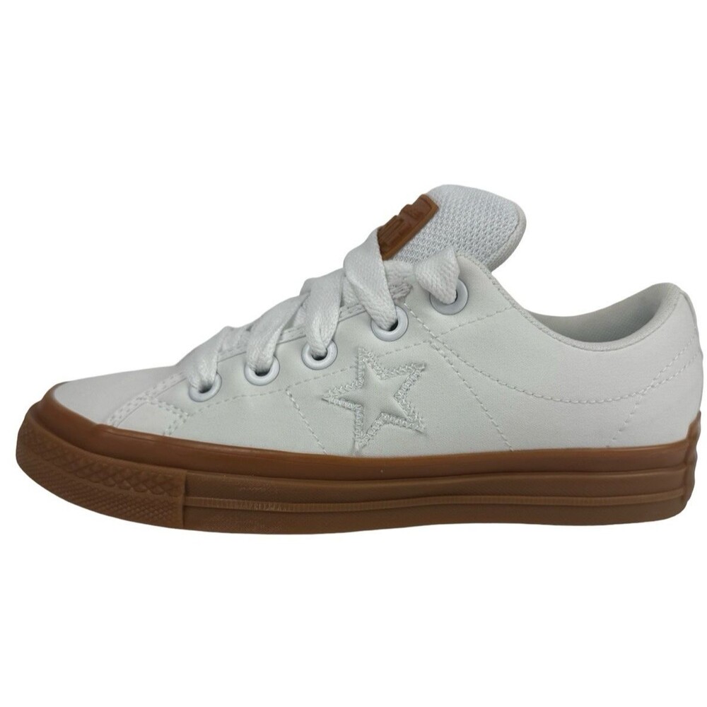 Converse Mens 6.5 Womens 8 One Star Low Puff Sneakers Shoes White/Gum New